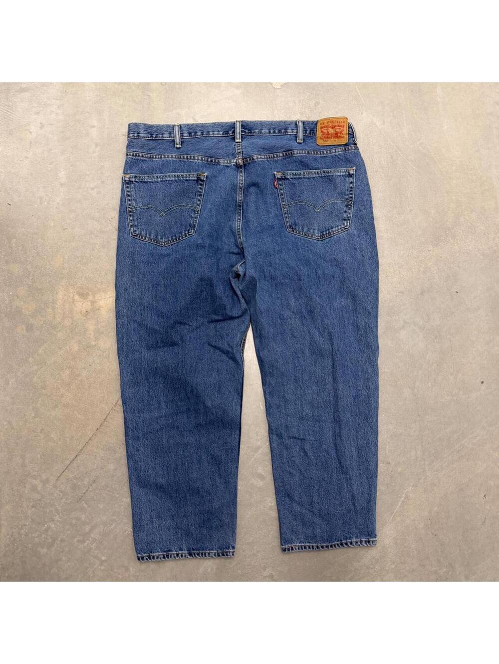 Y2K Men's Levi's Strauss 550 Navy Blue Straight Jeans 46x29
